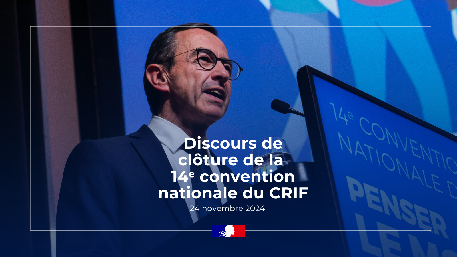 Discours de clôture de la 14ᵉ convention nationale du CRIF sur le thème « Le monde d’après ».